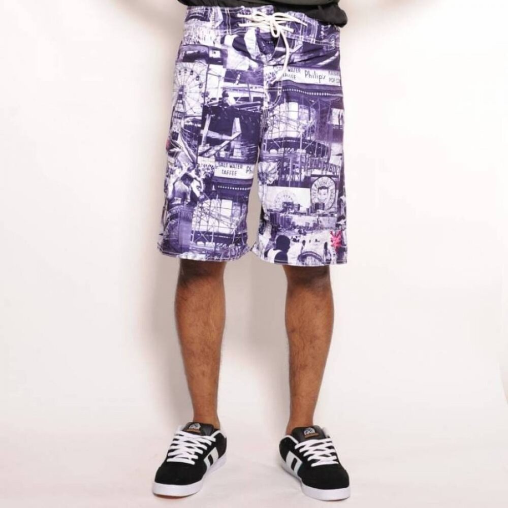 Waist Size 36 Mens Zoo York Coney Island Photo Board Shorts Swim Skateboard NY